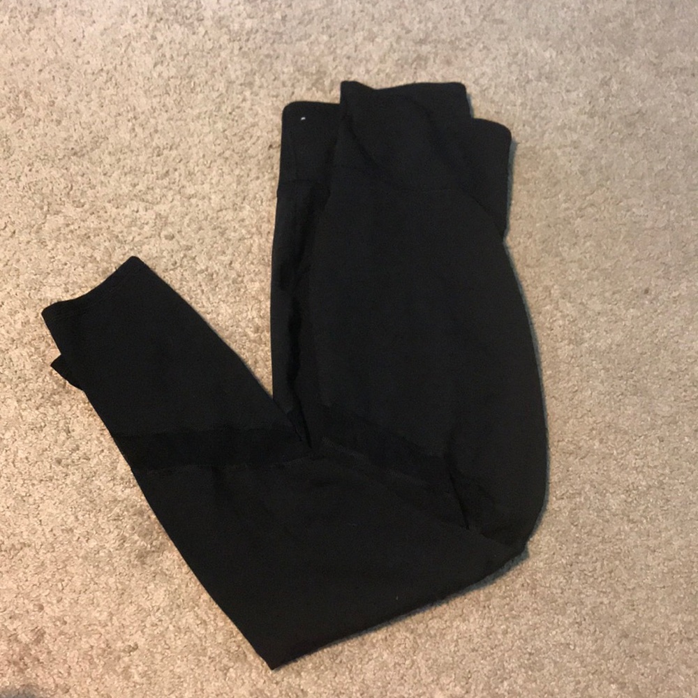 Black Athletic Pants with Mesh